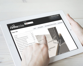 Web app: electronic product catalog for Rothoblaas