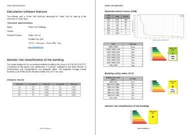 Seismic risk classification report